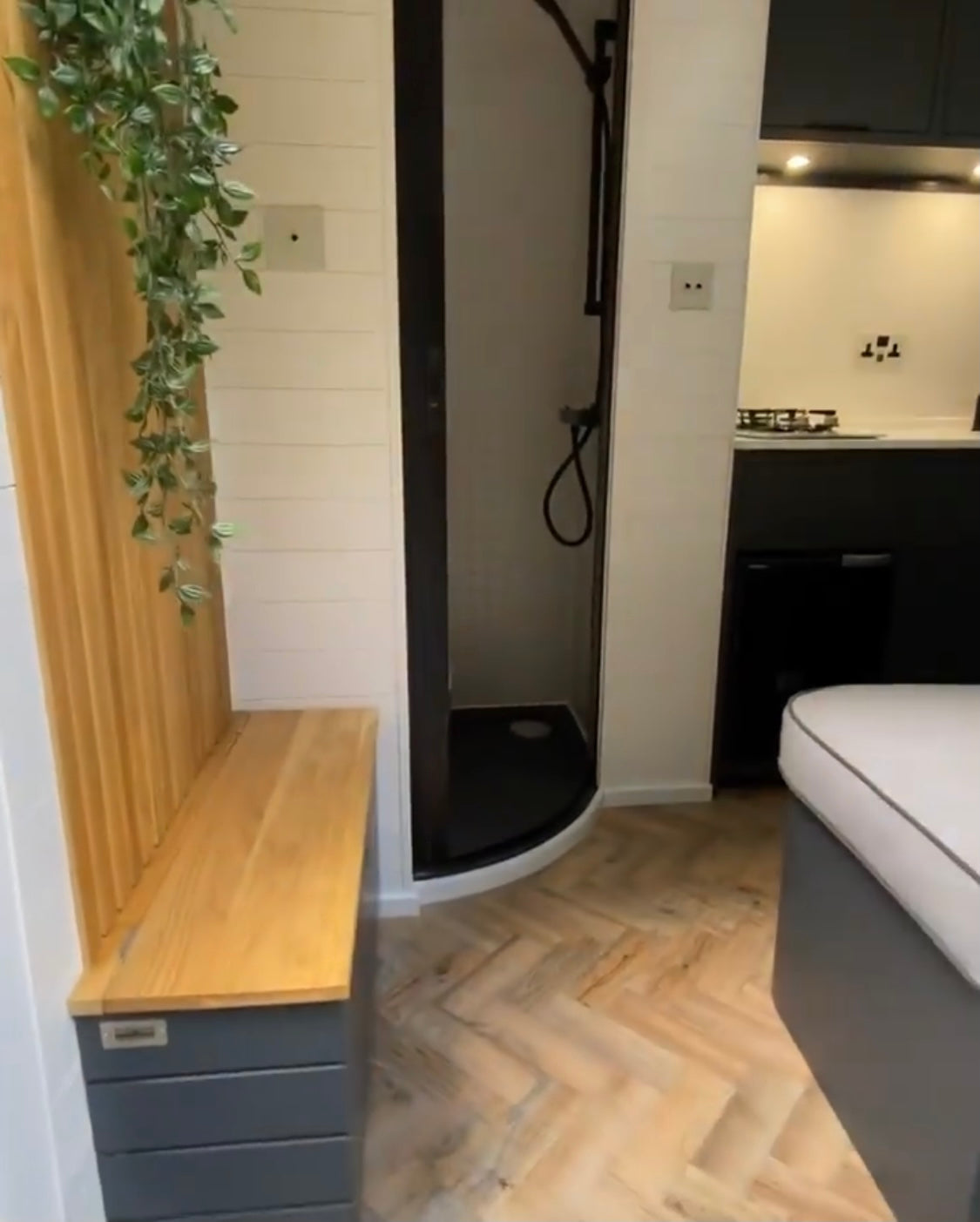 TAMdoûr Tambour Door Kit Cut 1850mm x 700mm with Flex Track for Straight Slide with 90 degree turn or Curved Close Finish