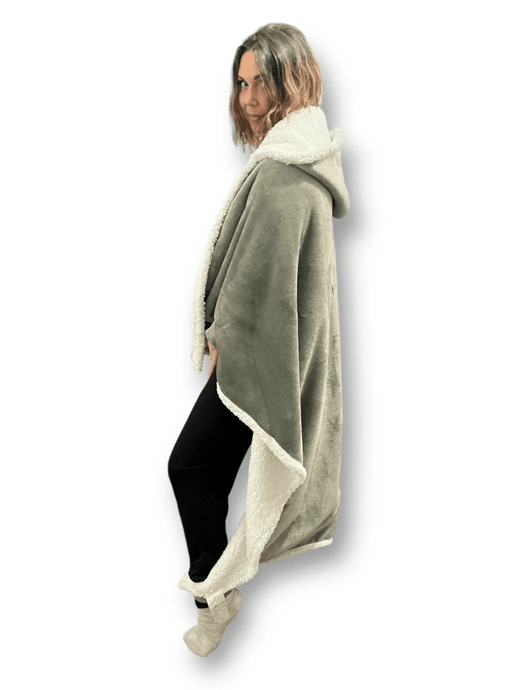 CwtchCape Camper Sherpa Fleece Hoodie Walkie Blanket Adult 1 size fits all - 4 Colours