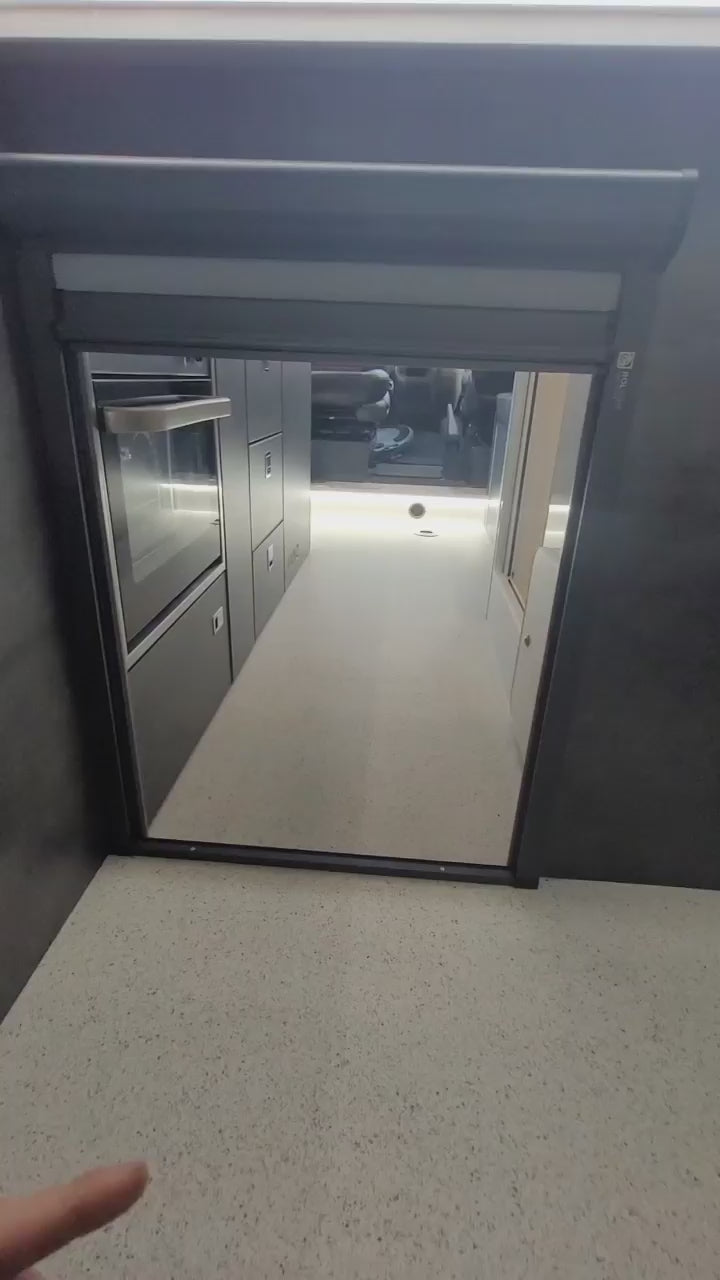 ROLdoûr Bespoke Custom Made Vertical Slide Door for VANZ ADVENTURE Under Bed Garage Hatch Door. 570mm Wide x 760mm High.