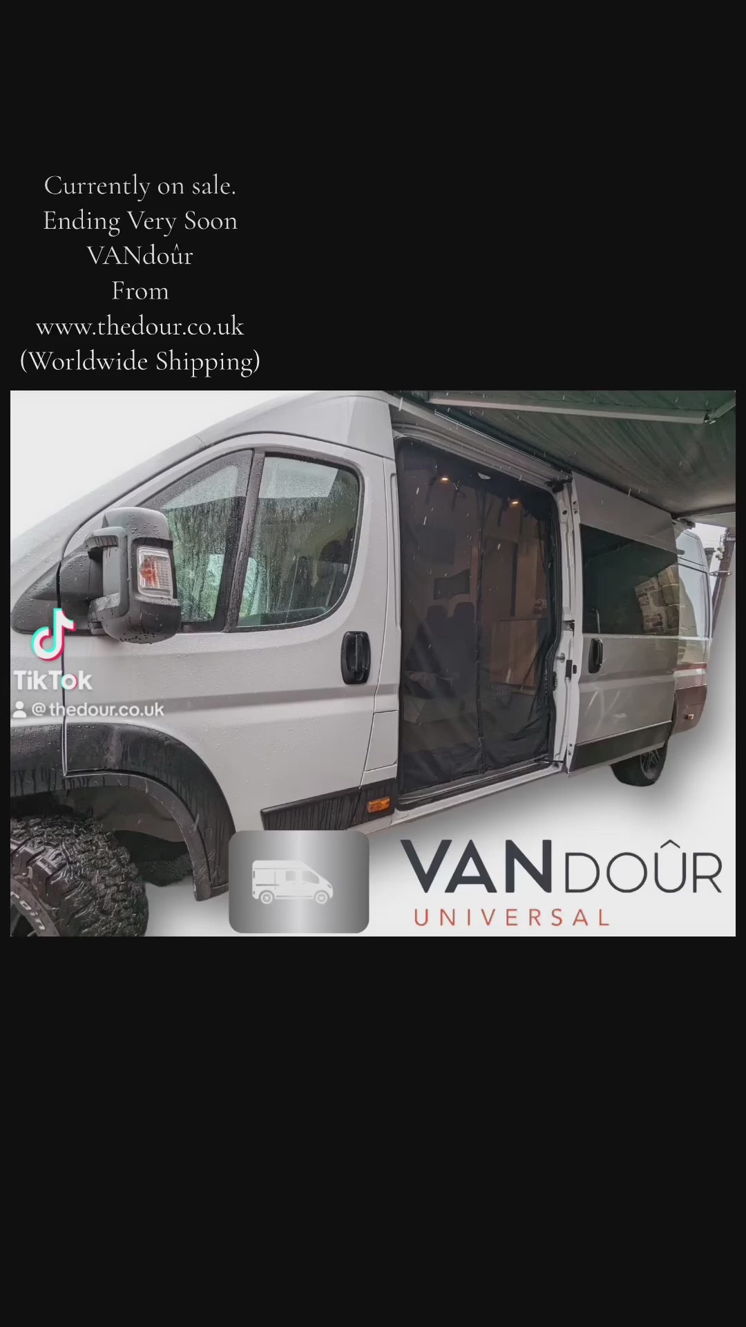 VANdour Mosquito Net Screen Medium to Large Campervans fit. Added Privacy Layer