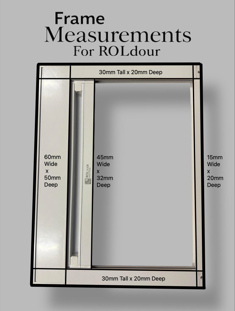 ROLdour Campervan / RV Shower Door 1500mm up to 2000mm Tall Custom Made to Measure