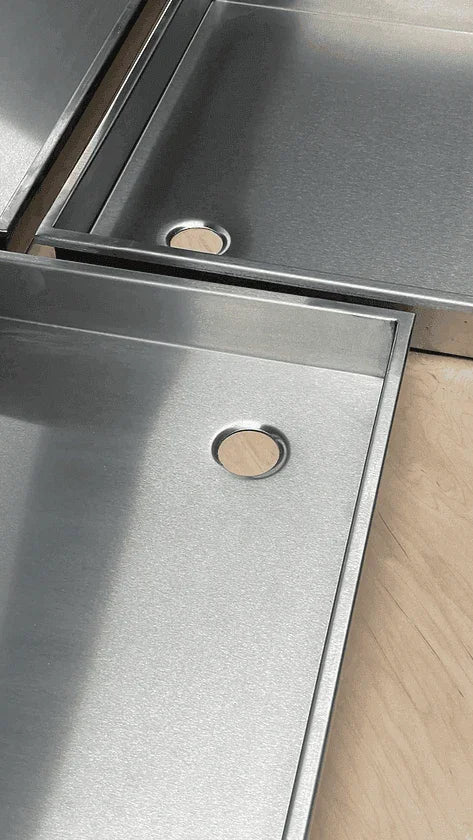 Campervan / RV Shower Trays 304-Grade Stainless Steel - 3 Sizes Options