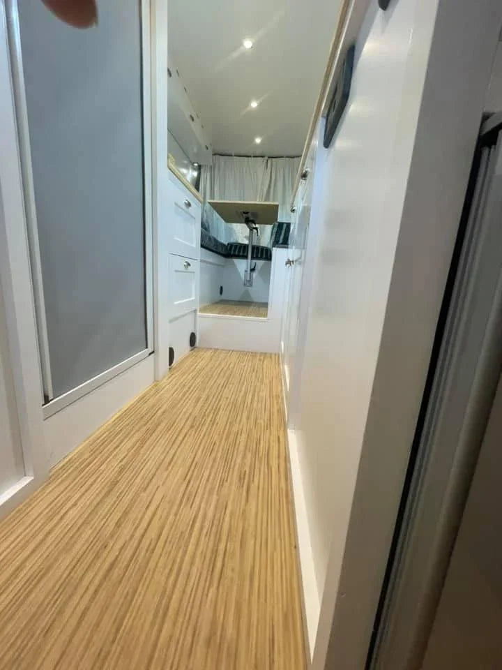 ROLdour Single Retractable door kit - Gloss White frame-TAMdour-Dark grey,door,Drak grey,retractable dark grey door,ROLdour,shower,shower door