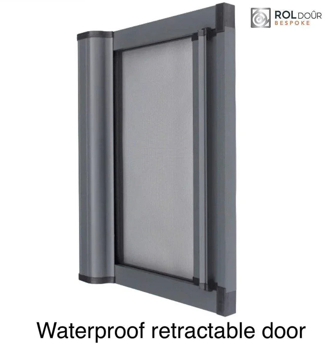 ROLdour Duo Screen Retractable door kit - Dark Brown frame 1000mm up to 2000mm tall options-TAMdour-Dark brown,door,duo screen,retractable door,retractable Roller door,ROLdour,shower,shower door