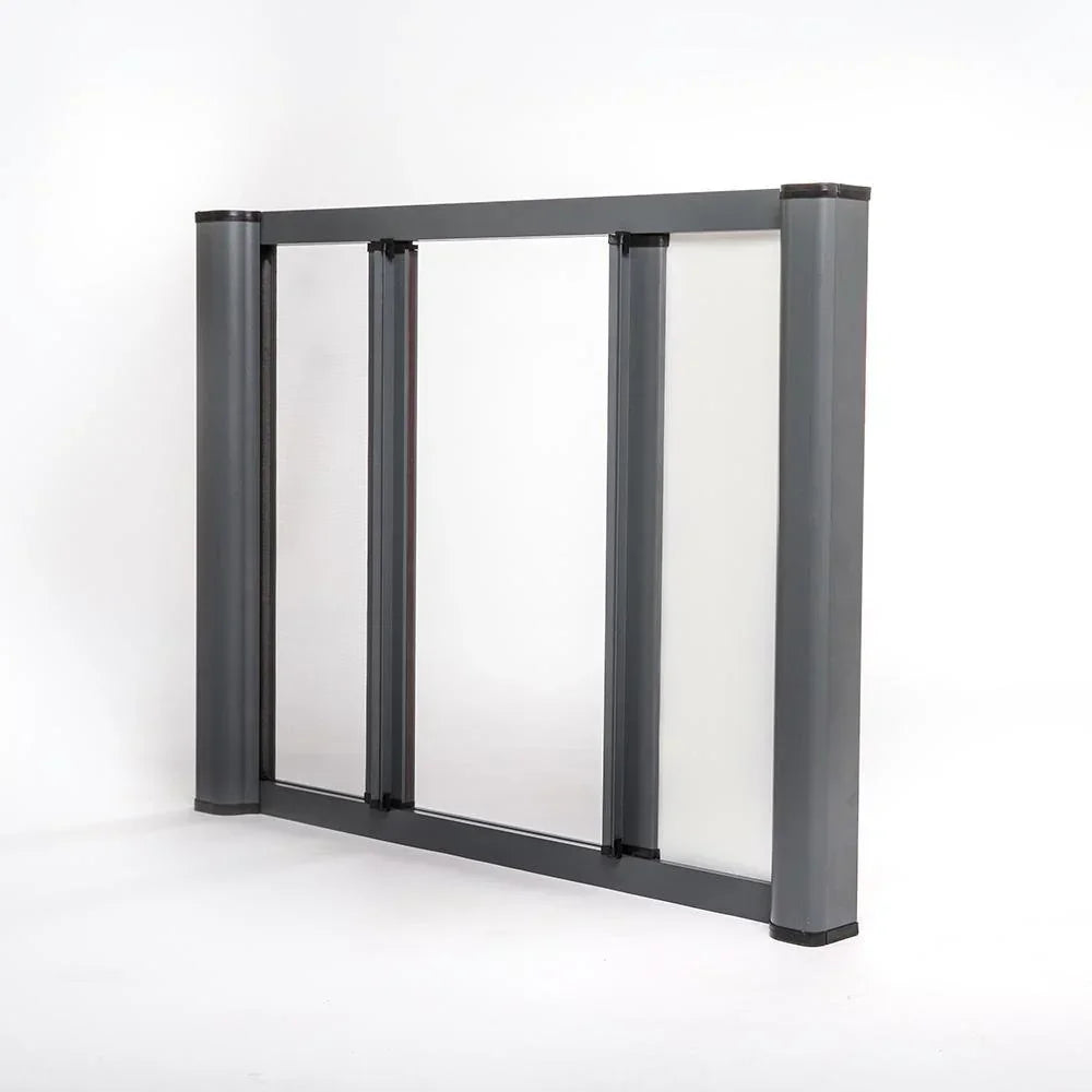 ROLdour Duo Screen Retractable door kit - Dark Brown frame 1000mm up to 2000mm tall options-TAMdour-Dark brown,door,duo screen,retractable door,retractable Roller door,ROLdour,shower,shower door