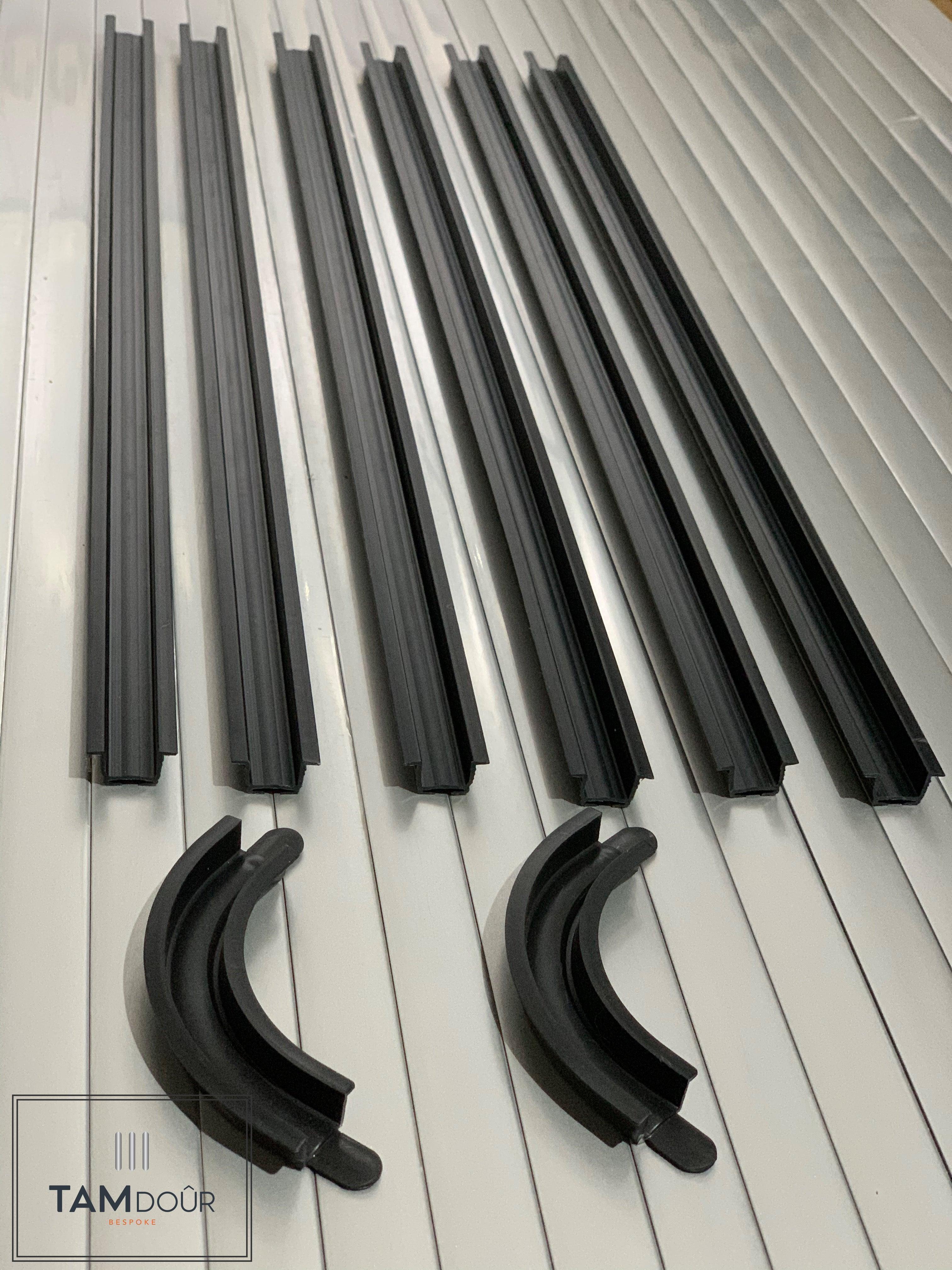 Black Door kit - Black handle from 1000mm to 1400mm tall