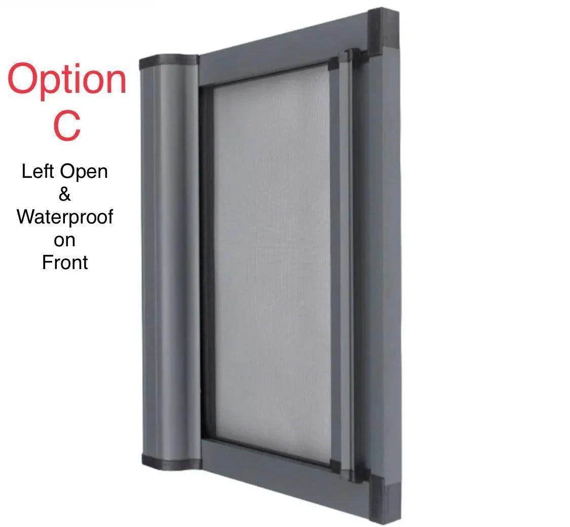 ROLdour Single Retractable door kit - Gloss Black frame-TAMdour-Dark grey,door,Drak grey,retractable dark grey door,ROLdour,shower,shower door
