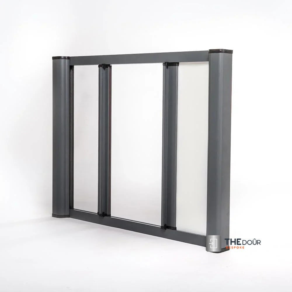 ROLdour Duo Screen Retractable door kit - Dark Brown frame 1000mm up to 2000mm tall options-TAMdour-Dark brown,door,duo screen,retractable door,retractable Roller door,ROLdour,shower,shower door