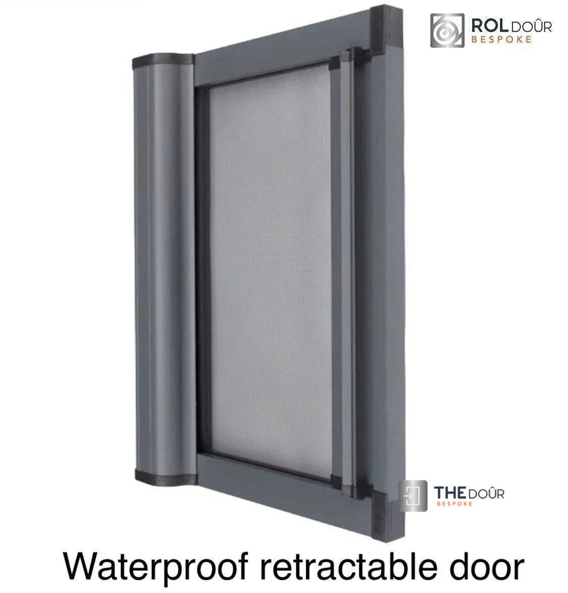 ROLdour Duo Screen Retractable door kit - Dark Brown frame 1000mm up to 2000mm tall options-TAMdour-Dark brown,door,duo screen,retractable door,retractable Roller door,ROLdour,shower,shower door