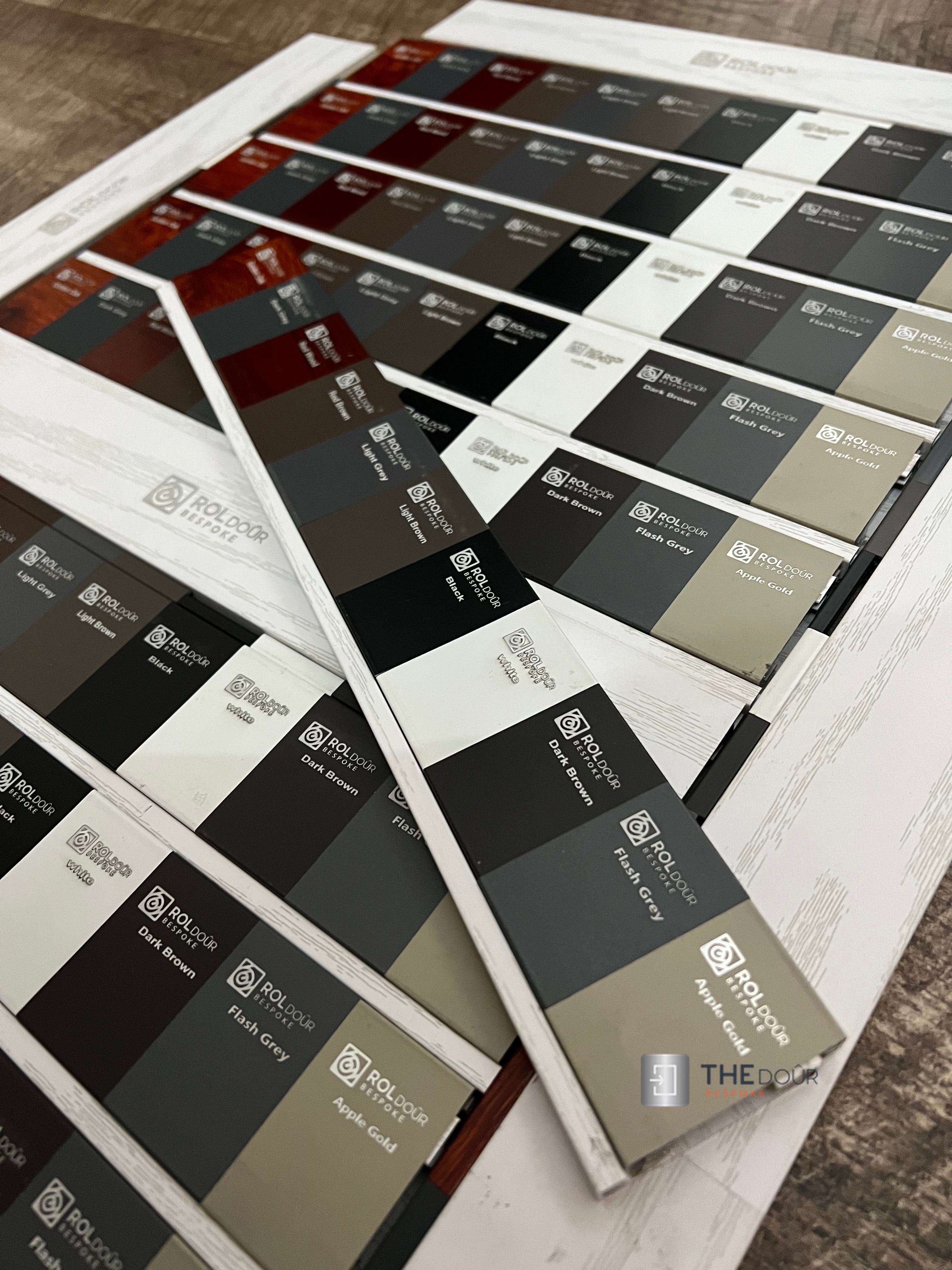 ROLdour Dark Grey Retractable Waterproof Campervan, RV Shower door kit Tambour Alternative