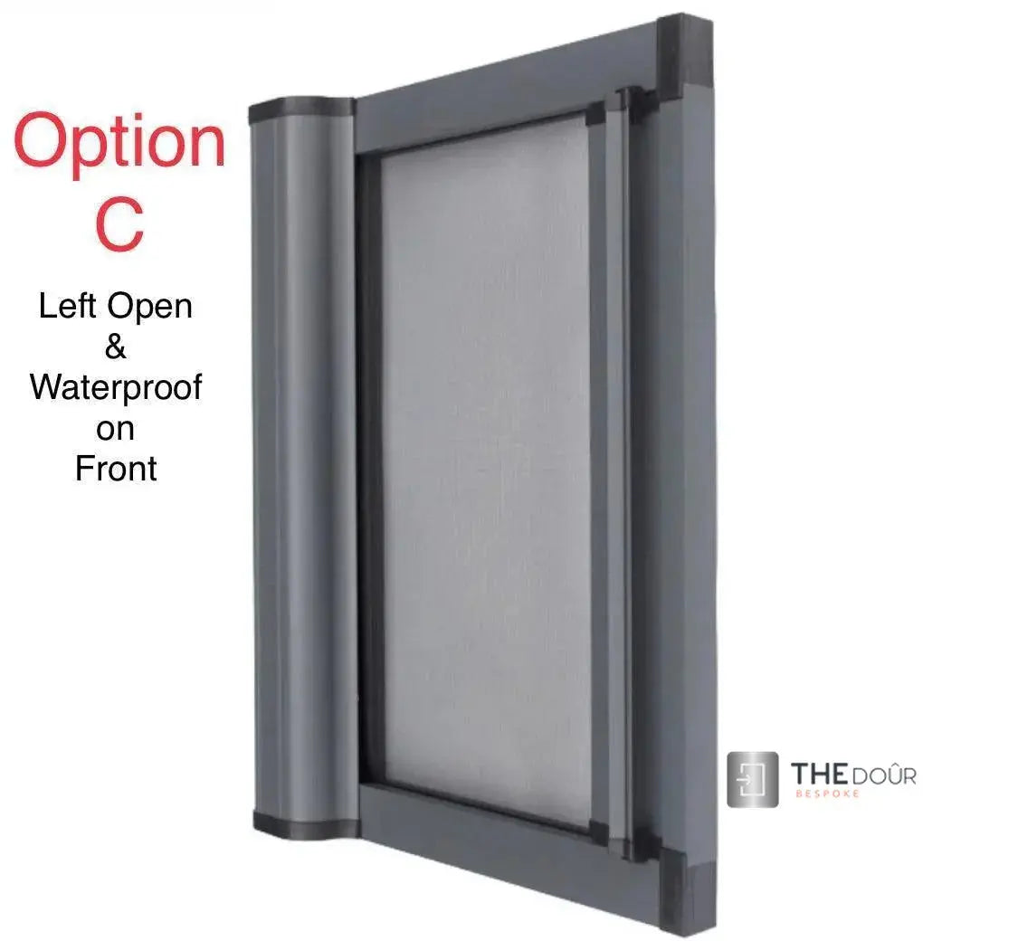 ROLdour Single Retractable door kit - Gloss Black frame-TAMdour-Dark grey,door,Drak grey,retractable dark grey door,ROLdour,shower,shower door