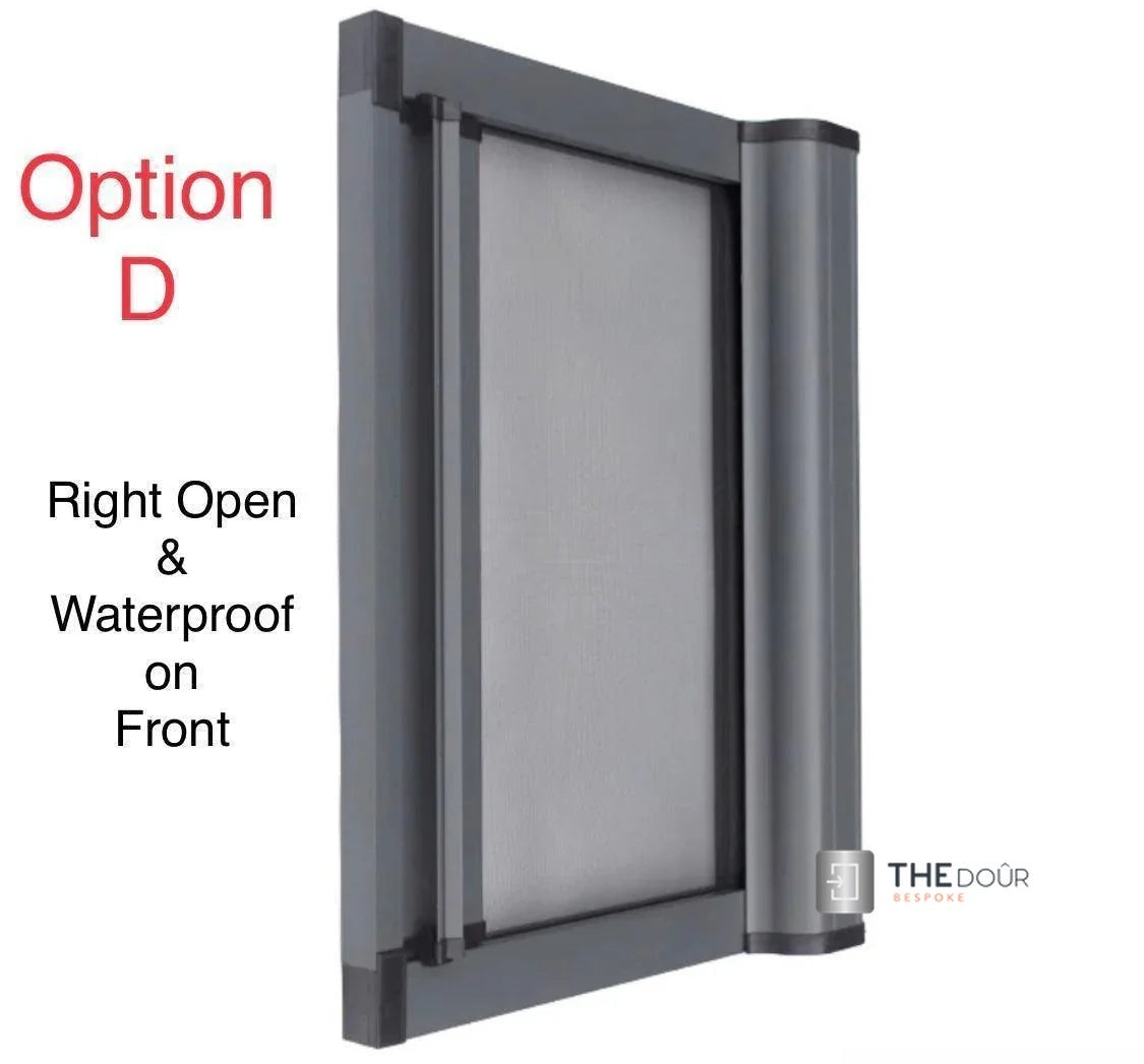 ROLdour Single Retractable door kit - Gloss Black frame-TAMdour-Dark grey,door,Drak grey,retractable dark grey door,ROLdour,shower,shower door