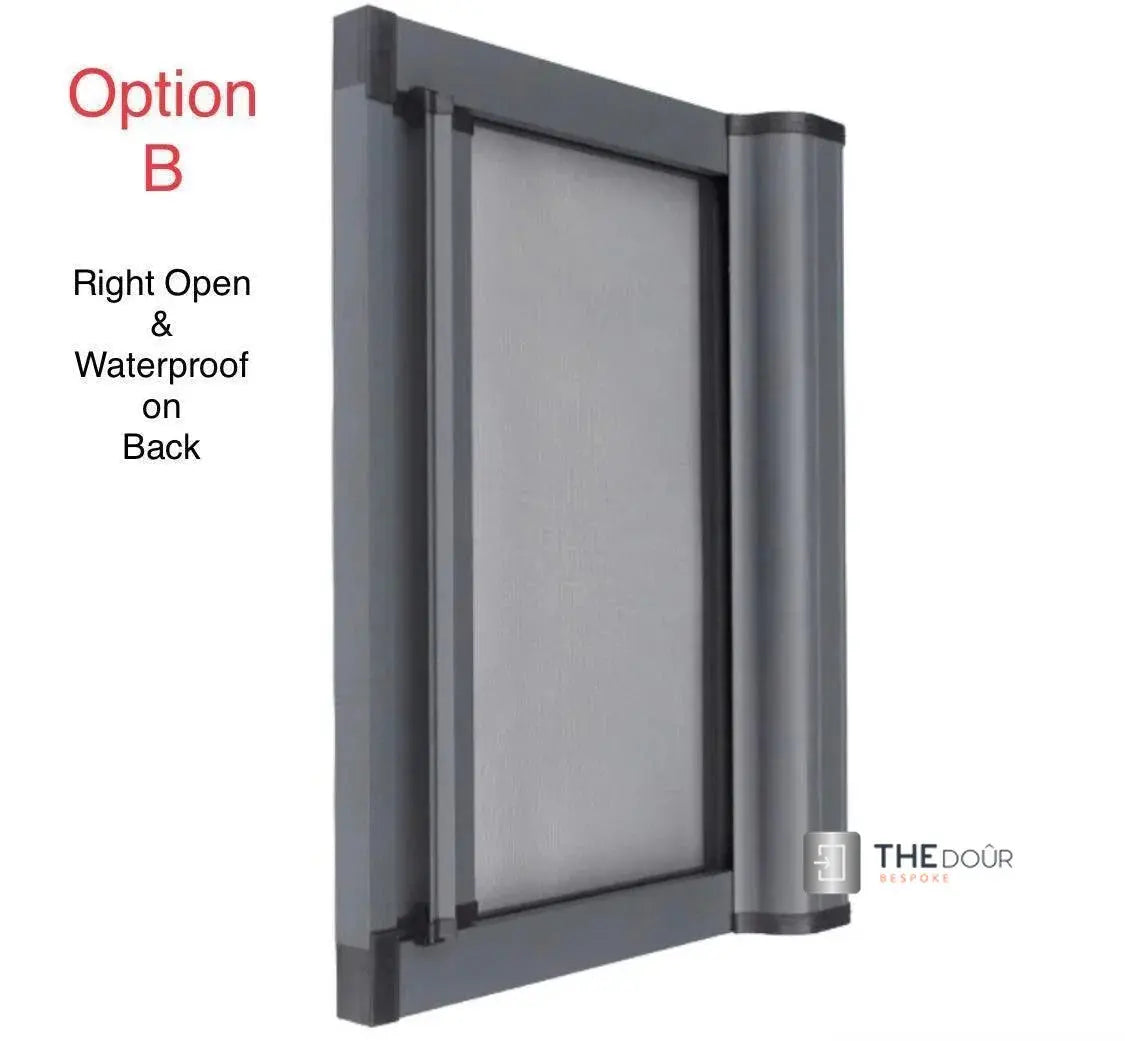 ROLdour Single Retractable door kit - Gloss Black frame-TAMdour-Dark grey,door,Drak grey,retractable dark grey door,ROLdour,shower,shower door