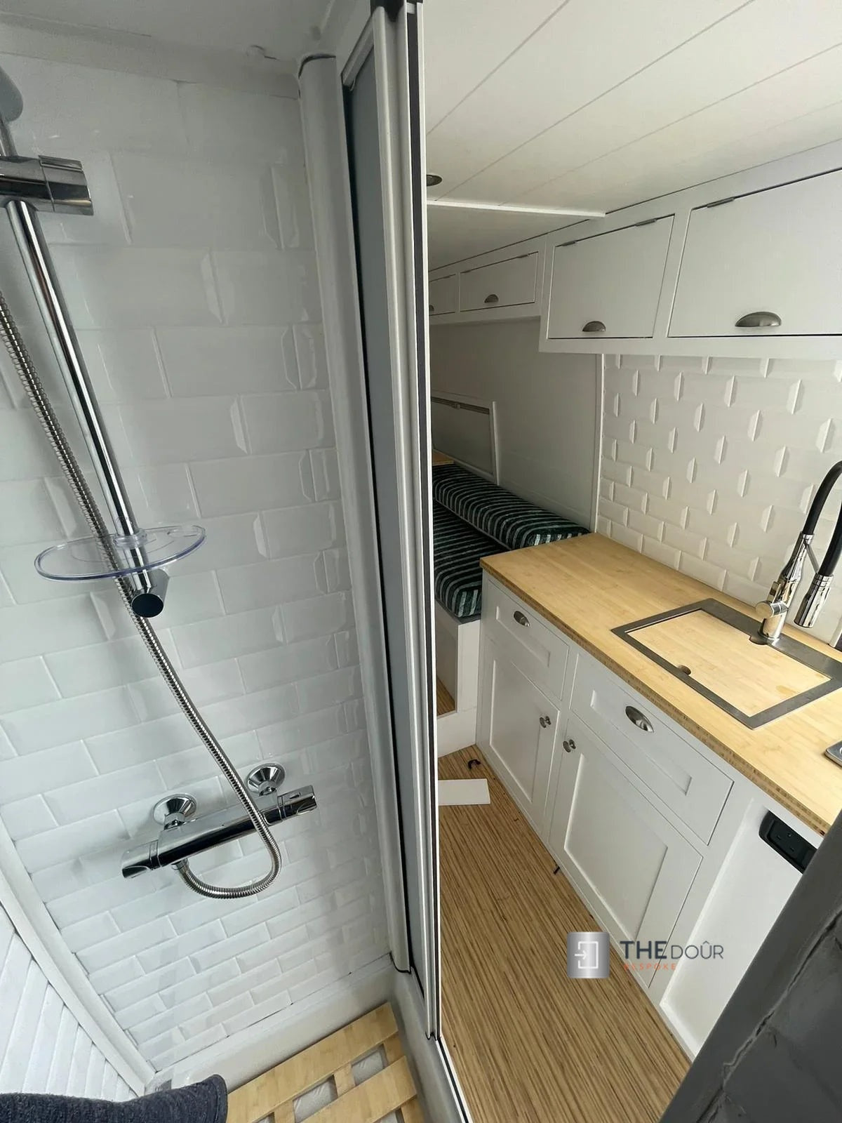 ROLdour Single Retractable door kit - Gloss Black frame-TAMdour-Dark grey,door,Drak grey,retractable dark grey door,ROLdour,shower,shower door