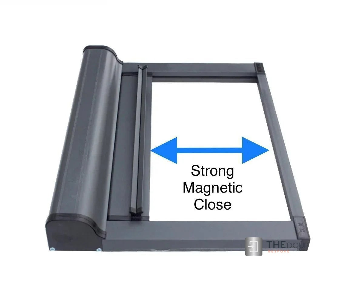 ROLdour Single Retractable door kit - Dark Grey frame-TAMdour-Dark grey,door,Drak grey,retractable dark grey door,ROLdour,shower,shower door