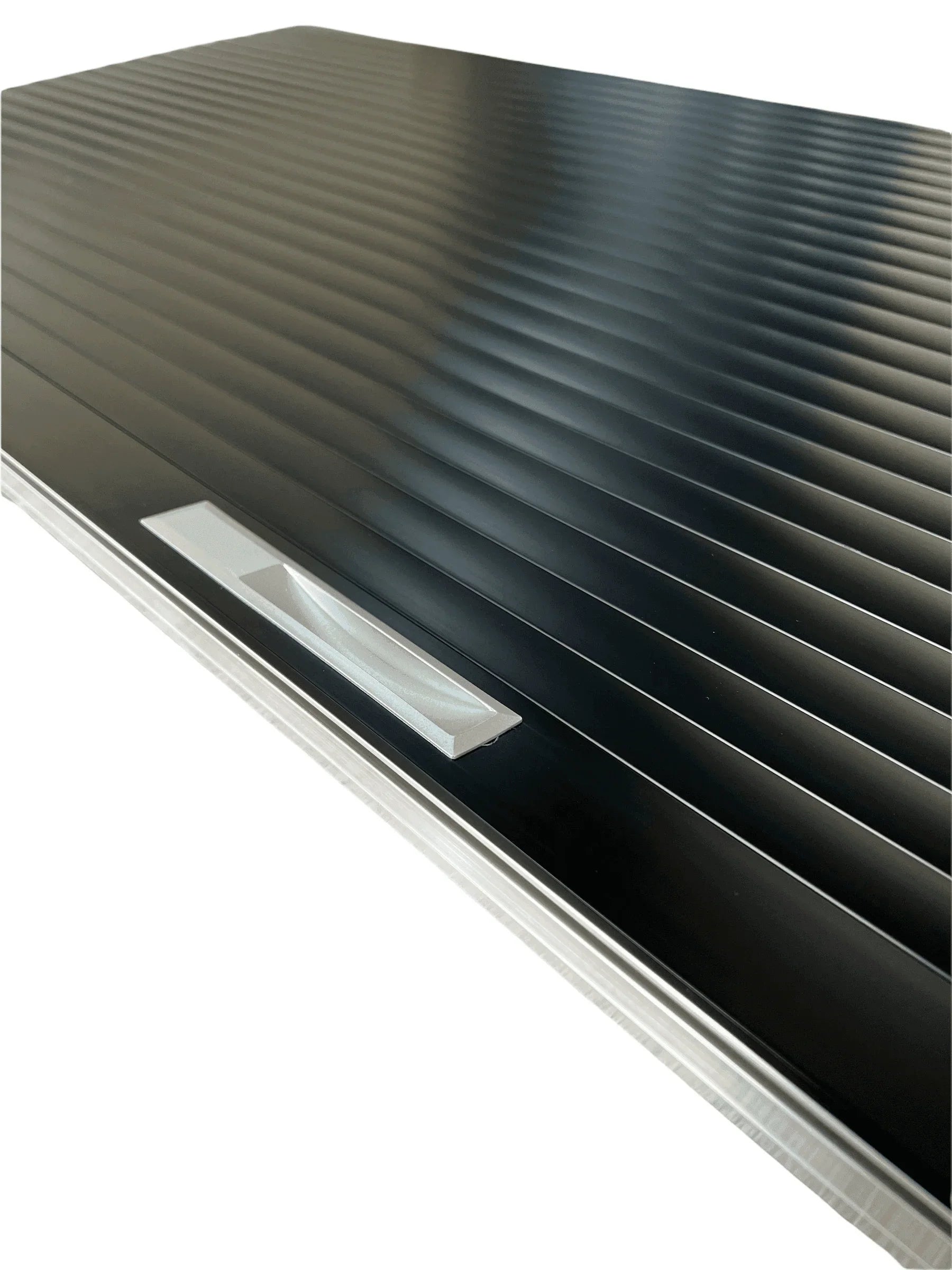 Tambour Door Black Door kit - Silver handle 1500mm up to 2000mm tall options-TAMdour-Black door,black door with silver handle,door,shower,shower door,Tambour door,Tambour shower door