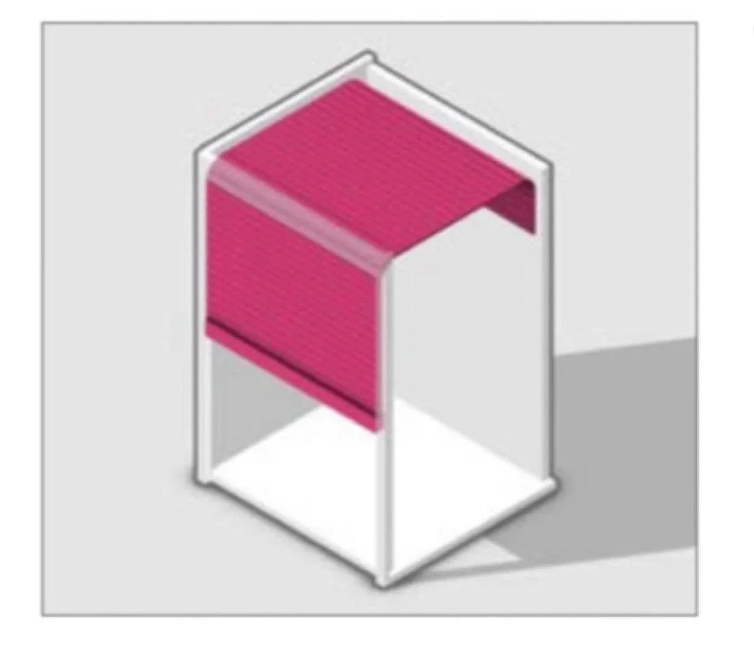 Vertical Open Tambour Door kit - Silver / White / Black, Custom Made, up to 1300mm wide x up to 1600mm tall