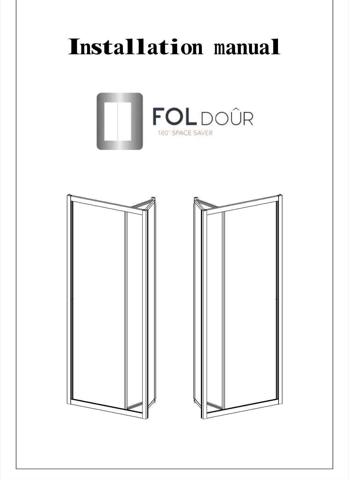 FOLdoûr Bi Fold Accordion Aluminium Frame Frosted Acrylic Shower Screen Door Designed for a Campervan