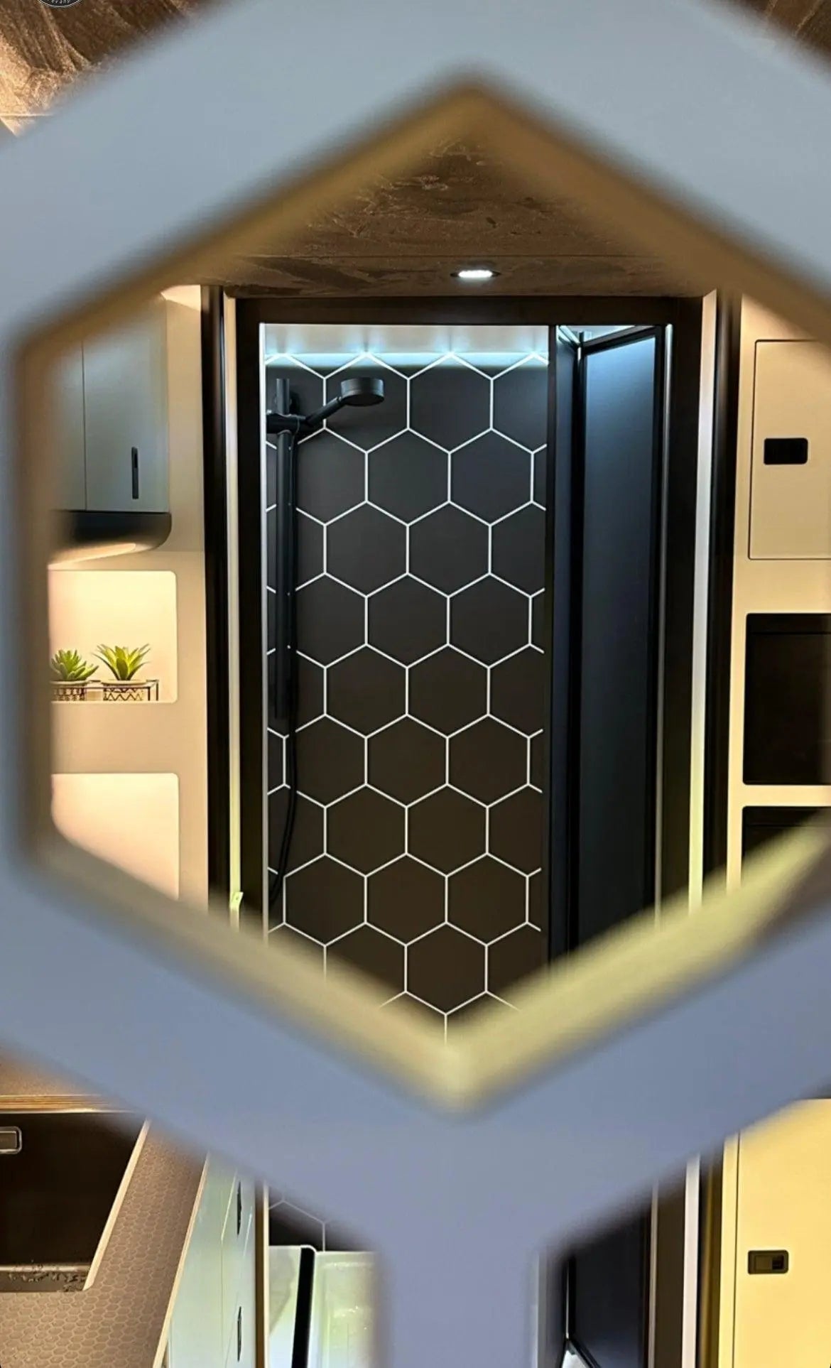 FOLdoûr Bi-Folding Lightweight Campervan Shower Door THEdoûr Bespoke