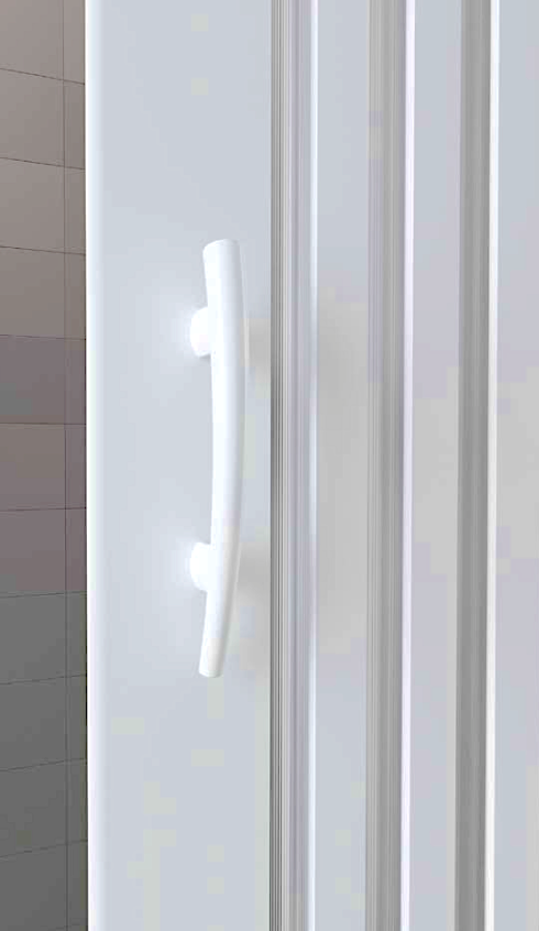 FLEXdoûr Folding PVC Shower Enclosure Door with Side Opening 1850mm Height x Various Reducible Width "Made in Italy"