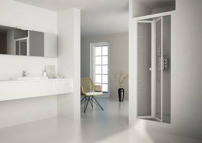 SAFEdour (ZERO Glass) Bi-Folding Safe Shower Door for Homes, Public Spaces, Campervans & Motorhomes