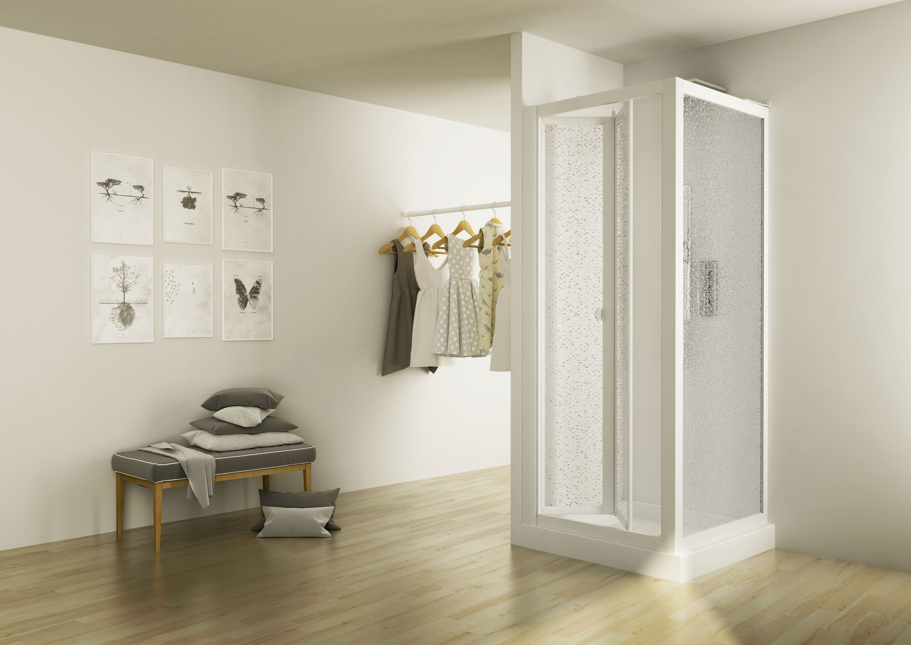 SAFEdour (ZERO Glass) Fixed Panels – Glass-Free Safety for Custom, Corner & Combo Showers
