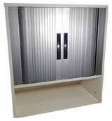 Kit de puerta Tambour Silver - Manija negra de 1000 mm a 1400 mm de altura