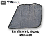WINdoûr Insulated ￼Magnetic Window Covers for All Sprinter Models, A Pair of ￼Blackout Covers with added Mosquito Nets for Driver & Passenger side Doors.