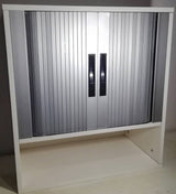 Tambour Silver Door kit - White handle 1000mm to 1400mm tall
