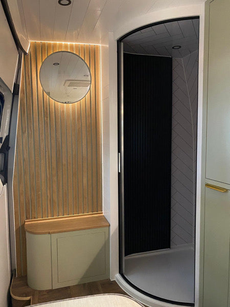 Tambour Door Kit de porte noire - Poignée argentée 1500 mm jusqu'à 2000 mm d'options de hauteur