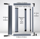 Corredera vertical ROLdour Kit de puerta retráctil gris oscuro Tambour Alternative