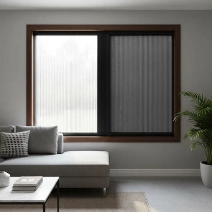 WINdoûr DUO Made to Measure Honeycomb Insulation Complete Blackout Blind & or Net up to 2000mm Tall x up to 2000mm Wide THEdoûr Bespoke