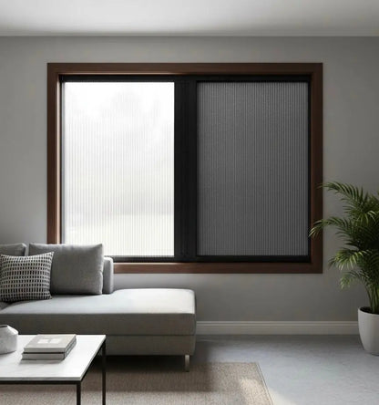 WINdoûr DUO Made to Measure Honeycomb Insulation Complete Blackout Blind & or Net up to 2000mm Tall x up to 2000mm Wide THEdoûr Bespoke