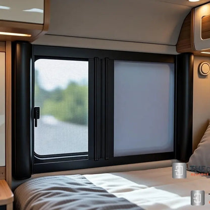 ROLdour Bespoke Large Double Slide Made to Measure Complete Blackout Blind & Net / Screen TAMdour