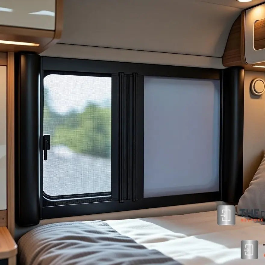 ROLdour Bespoke Large Double Slide Made to Measure Complete Blackout Blind & Net / Screen TAMdour