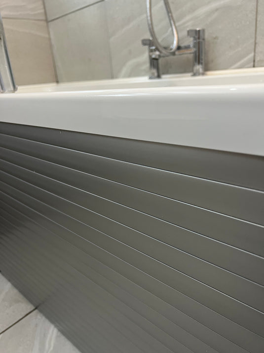 Zilveren deurkit - Witte handgreep van 1000 mm tot 1400 mm hoog