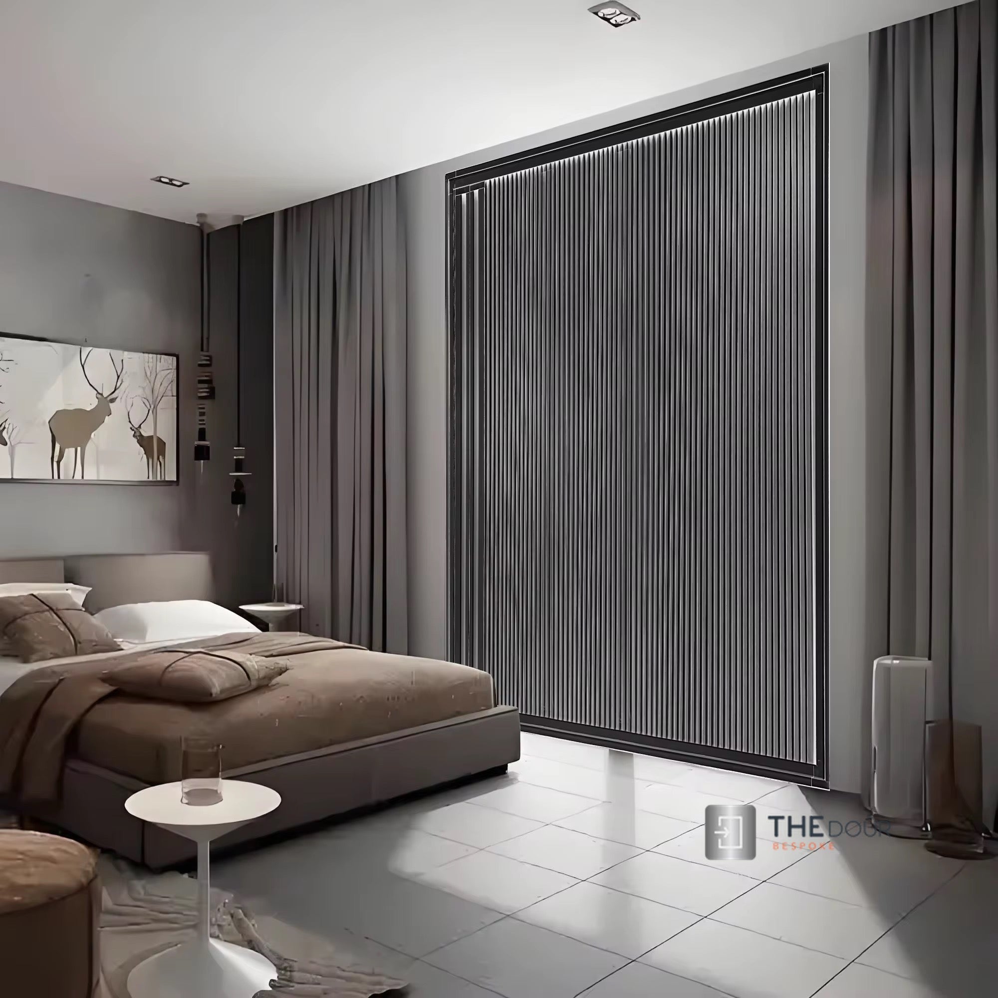 BLINDdoûr Trackless Honeycomb Insulated Blackout Blind Door - up to 2000mm Tall x up to 2000mm Wide
