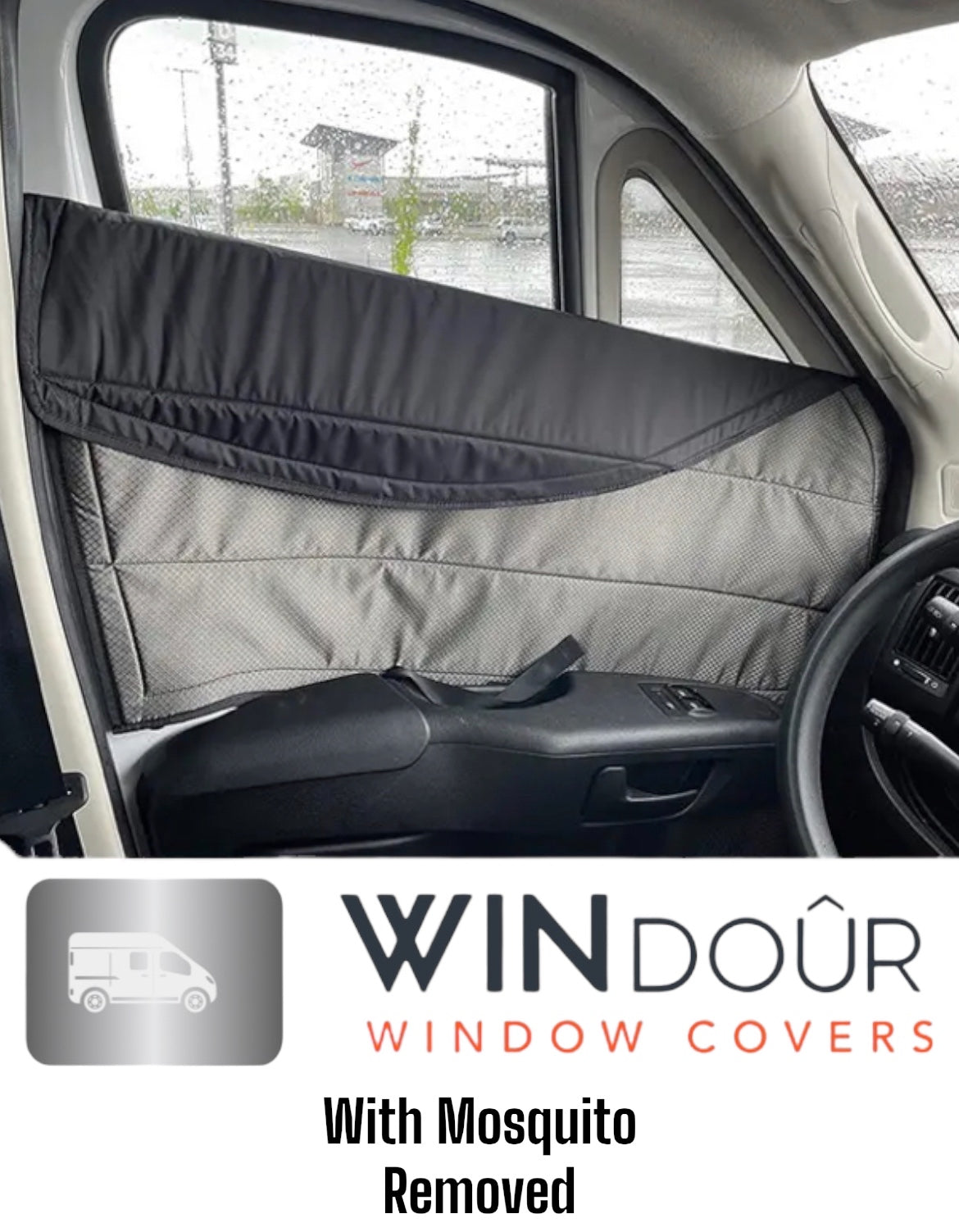 WINdoûr Insulated, ￼Blackout, Front Window Covers & Mosquito Sprinter Models.