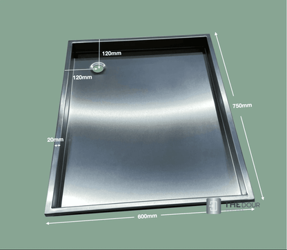 Campervan / RV Shower Trays 304-Grade Stainless Steel - 3 Sizes Options