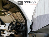 WINdoûr Insulated ￼Magnetic Window Covers for All Sprinter Models, A Pair of ￼Blackout Covers with added Mosquito Nets for Driver & Passenger side Doors.