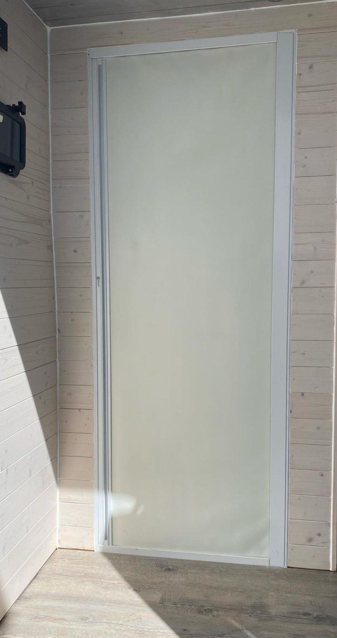 ROLdour Horizontal Retractable Roller Blackout, Privacy, Waterproof Door Screen (Made to the MM) Height Range from 400mm up to 2000mm Tall