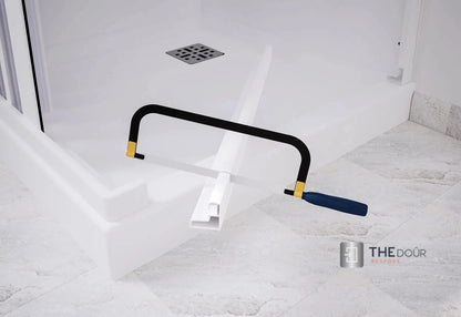 FLEXdoûr 3 Side Folding PVC Shower Enclosure Doors with central Opening 1850mm Height x Various Widths