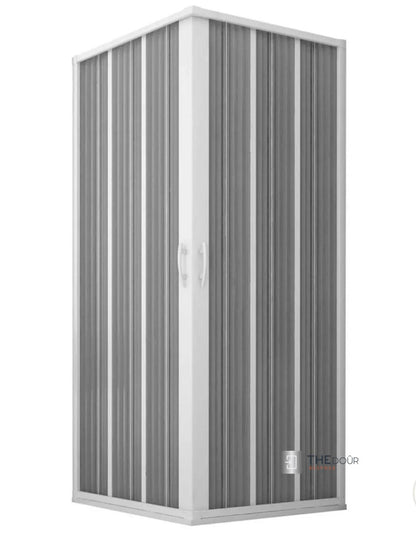 FLEXdoûr Corner PVC Shower Door with central Opening 1850mm Height x Various Reducible Width