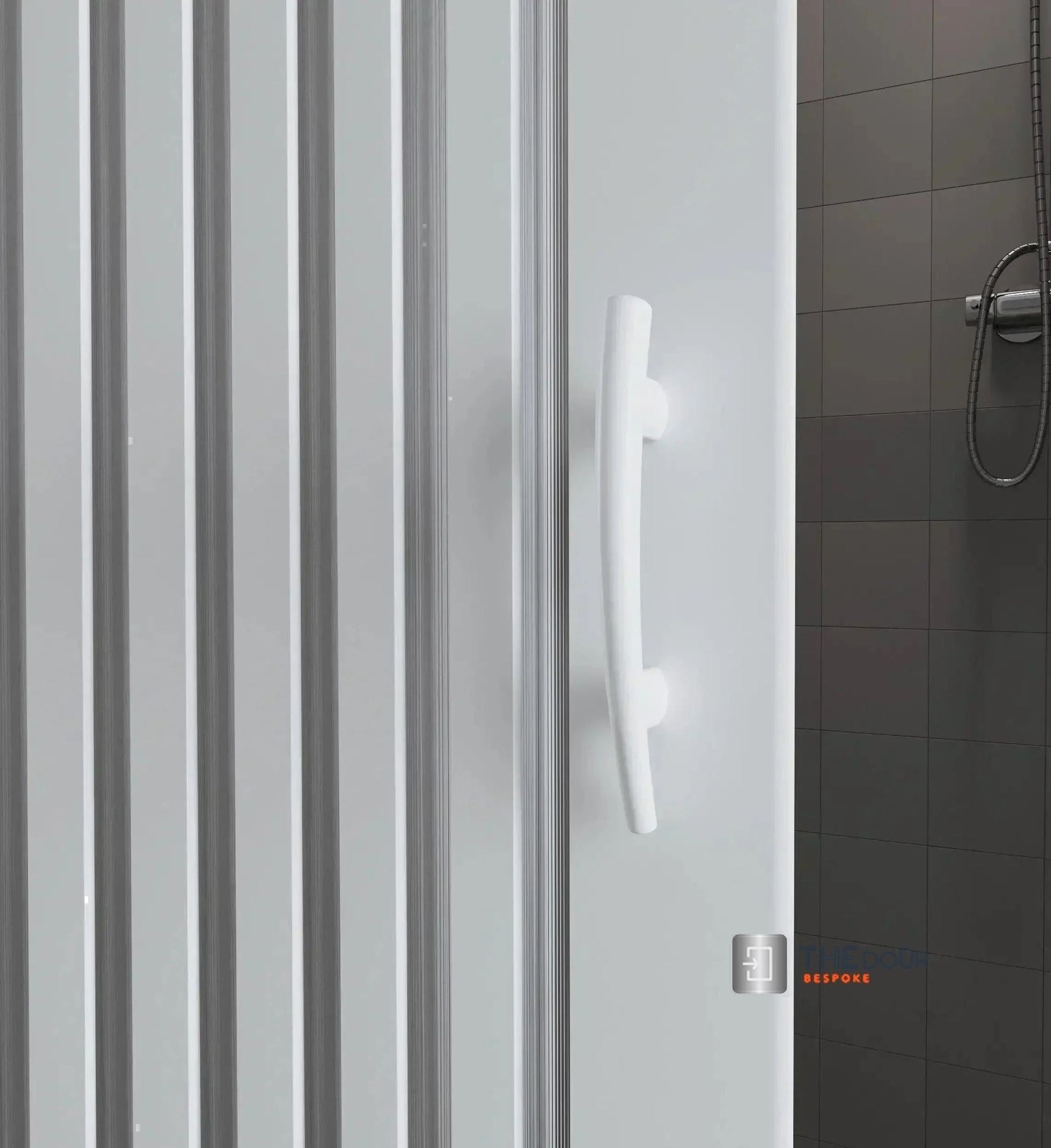 FLEXdoûr Folding PVC Bath Enclosure Doors - Central Opening, 1500mm Height x 1700mm Width (Adjustable to 1400mm) | Made in Italy
