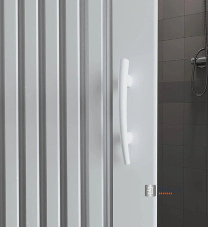 FLEXdoûr PVC Folding Shower Door with Side Opening 1850mm Height x Various Width