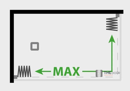 FLEXdoûr Folding PVC Bath Enclosure Doors - Central Opening, Corner Shower, 1500mm Height x 1700mm Adjustable Width | Made in Italy