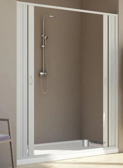 FLEXdour Folding PVC Shower Enclosure Doors Central Opening 1850mm Height x Various Width