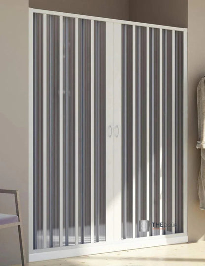 FLEXdour Folding PVC Shower Enclosure Doors Central Opening 1850mm Height x Various Width