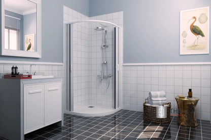 FLEXdoûr PVC Shower Door with Central Opening 1850mm Height x Various Width