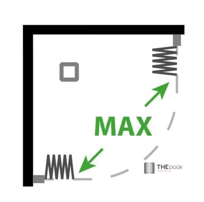 FLEXdoûr PVC Shower Door with Central Opening 1850mm Height x Various Width